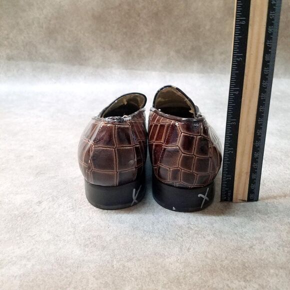 Indeed Womens Carrie Size 7 Brown Animal Skin Print Slip On Loafers - Picture 5 of 10
